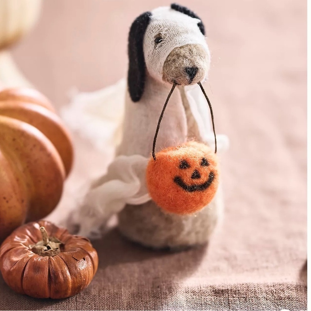 Anthropologie Spooky Ghost Trick-or-Treat Puppy New